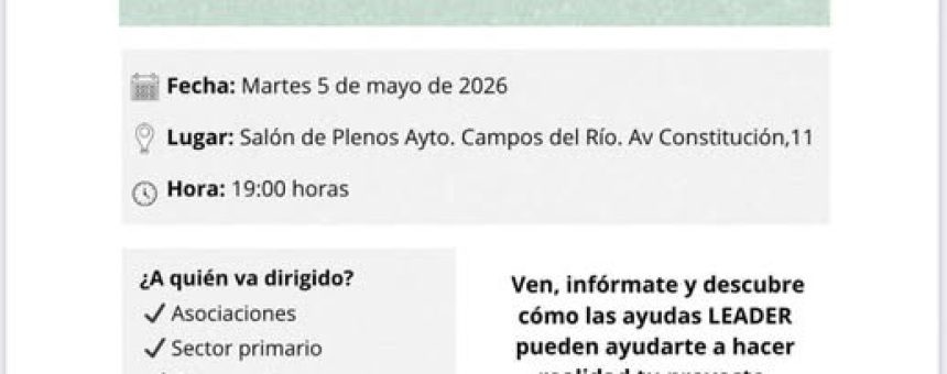 Asamblea informativa sobre ayudas LEADER